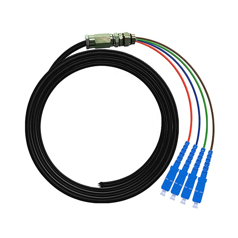 Fiber Patch Cord Jumper Cable Pigtail Sc/APC FC/APC Sc/Upc FC/Upc 2 4 Fibers Waterproof Black PE