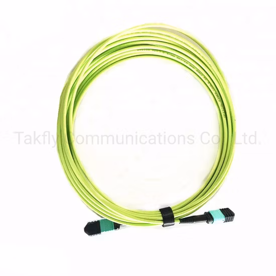 400 г Многомодовый 12-ядерный Om5 MPO MTP Glasfaser-Patchkabel